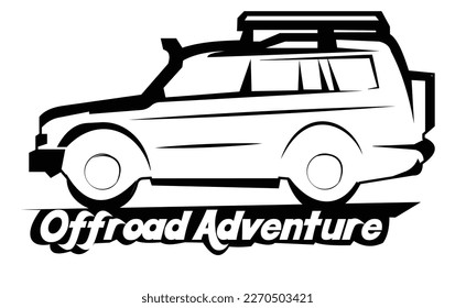 Illustration eines Autos Vector, isolierter Retrowagen von der Straße mit Gepäck auf dem Dach auf weißem Hintergrund.