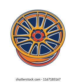 illustration of car wheel
