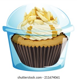 Ilustración de un quequito de caramelo