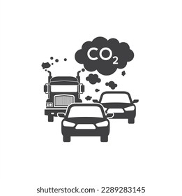 illustration of carbon dioxide,co2, vector art.