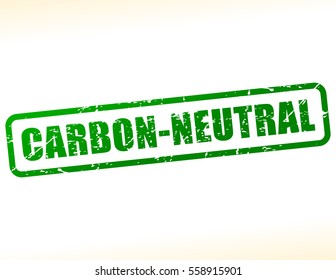 Illustration Of Carbon Neutral Text Stamp