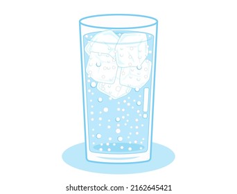 It is an illustration of carbonated water with ice.