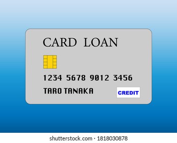 Illustration of a card loan. Vector material.