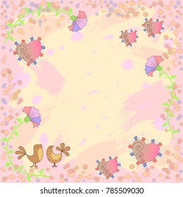 Illustration card of lovers, vector
