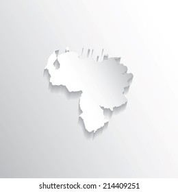 An Illustration of card paper 3D country - Venezuela