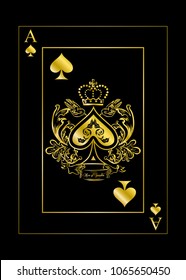 the illustration with the card of spades - ace.
