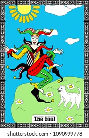 
the illustration - the card from Taro deck - joker.