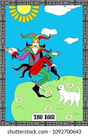 the illustration - the card from Taro deck - joker.