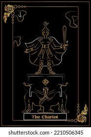 
the illustration - card for tarot - The Chariot.