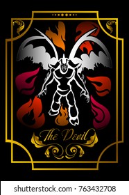 the illustration - card for tarot - the devil.