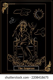 the illustration - card for tarot - The Empress.