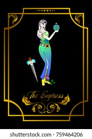 the illustration - card for tarot - the empress.