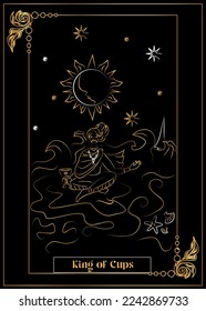
the illustration - card for tarot - King of Cups.