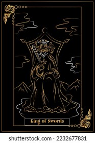 the illustration - card for tarot - King of Swords.
