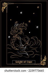 the illustration - card for tarot - Knight of Cups.
