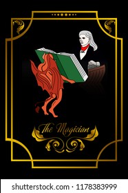 the illustration - card for tarot - the magician.