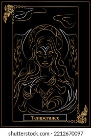 the illustration - card for tarot - The temperance card.
