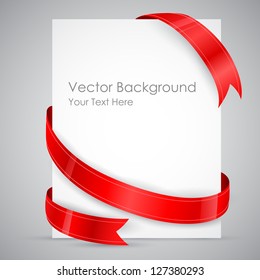 Illustration Of Card Wrapped With Ribbon On Isolated Background