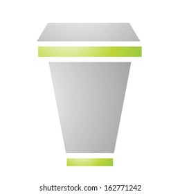 Illustration of Cardboard Coffee Cup isolated on a white background