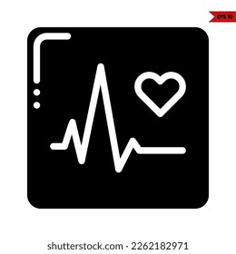 illustration of cardiogram glyph icon