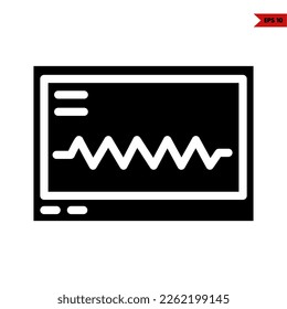illustration of cardiogram glyph icon