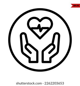 illustration of cardiogram line icon