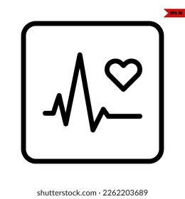 illustration of cardiogram line icon