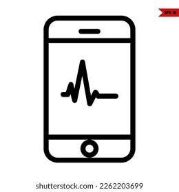 ilustración del icono de línea cardiograma