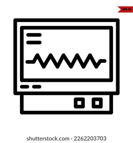 illustration of cardiogram line icon