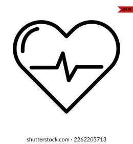 illustration of cardiogram line icon
