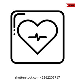 ilustración del icono de línea cardiograma