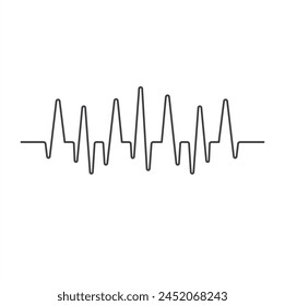 ilustración de análisis cardiográfico, Arte vectorial.