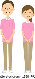 It is an illustration of a care giver.