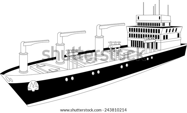 Illustration Cargo Ship Dry Bulk Carrier Stock Vector (Royalty Free ...