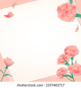 An illustration of carnation flowers