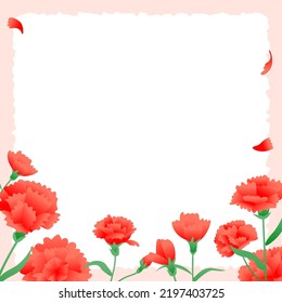 An illustration of carnation flowers