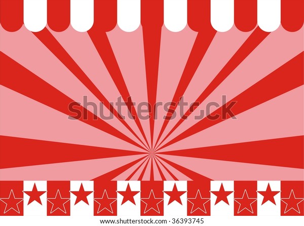illustration of carnival background with stripes and stars.  Ideal for carnival signs