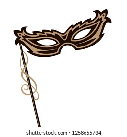 illustration of carnival mask isolated on white background