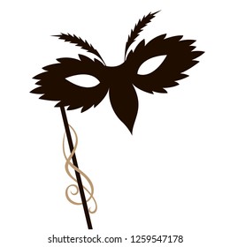 illustration of carnival mask isolated on white background