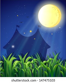 Illustration of the carnival at night