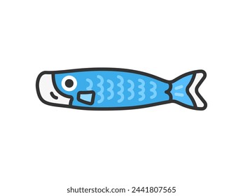 Illustration of a carp streamer (color line drawing).