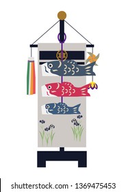 Illustration of carp streamer.
symbol of May in Japan.
Symbol of Japan's early summer event.