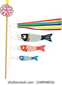 The Illustration of carp streamers