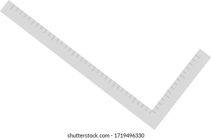 Illustration Of A Carpenter's Right Angle Ruler.