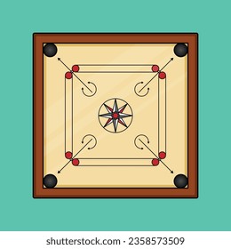 Die Illustration von Carrom Board