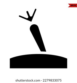 illustration of carrot glyph icon 