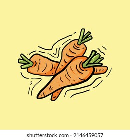 illustration carrot icon drawing sketch