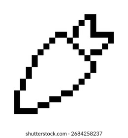 A Ilustração do Pixel da Cenoura