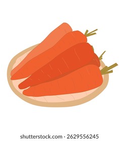 illustration of carrots in a basket