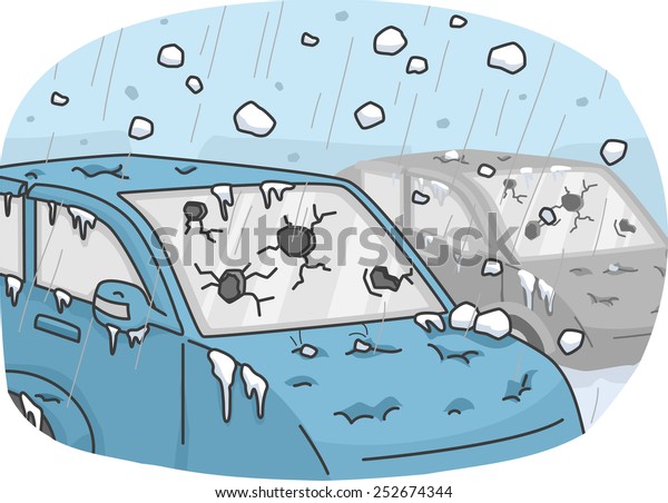 Illustration Cars Incurring Heavy Damages Due Stock Vector (Royalty ...